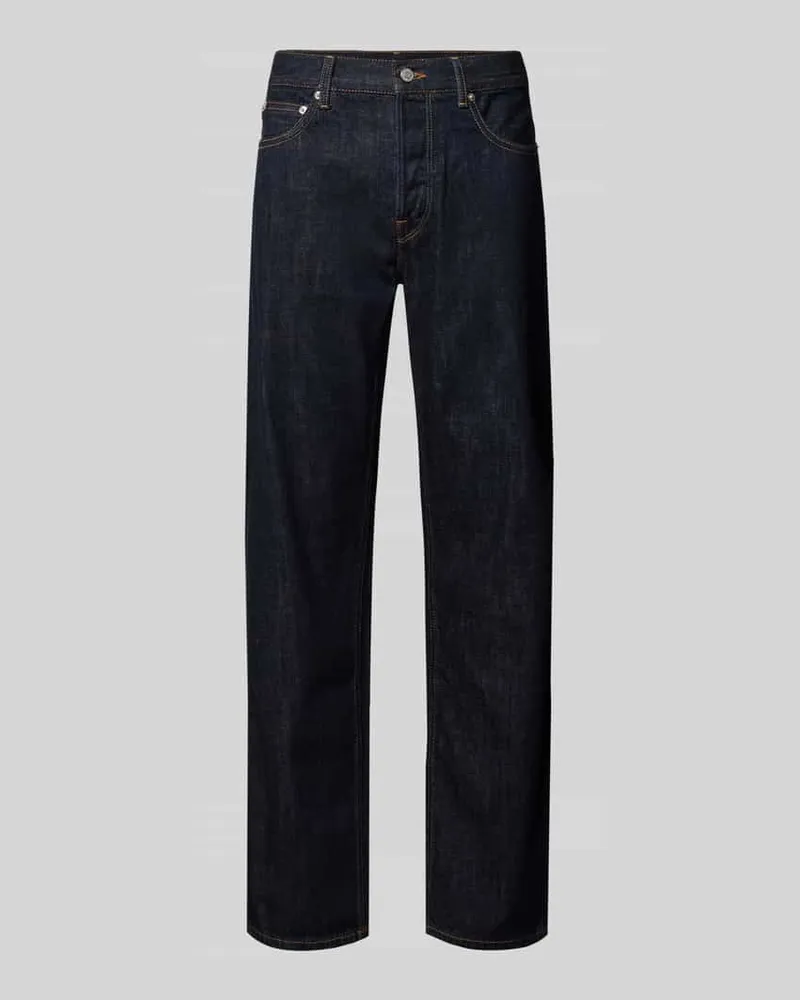 Tommy Hilfiger Straight Fit Jeans aus reiner Baumwolle Marine