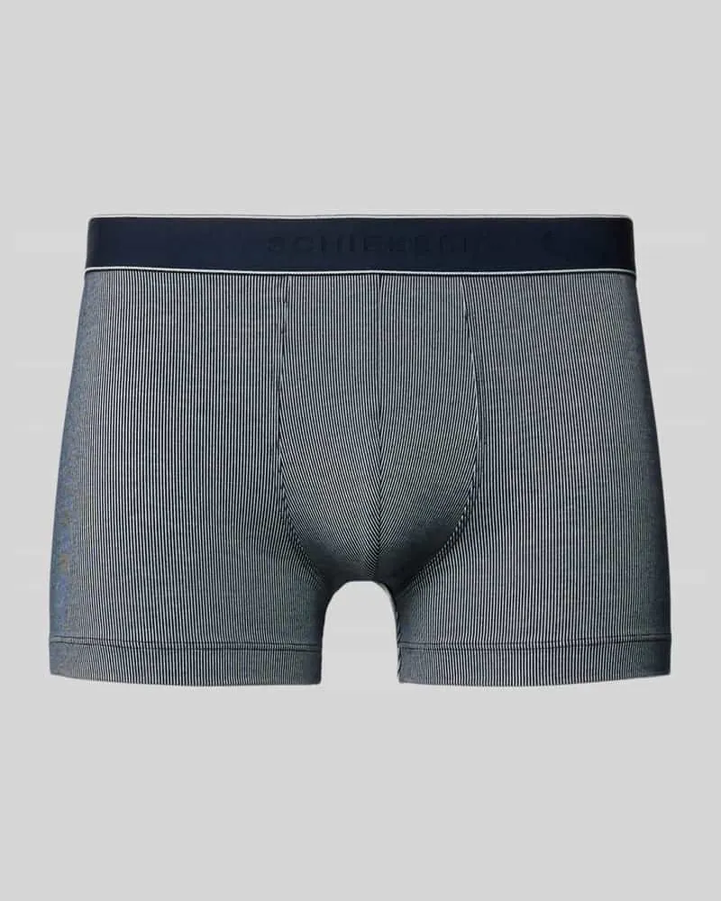 Schiesser Boxershorts mit elastischem Logo-Bund Marine