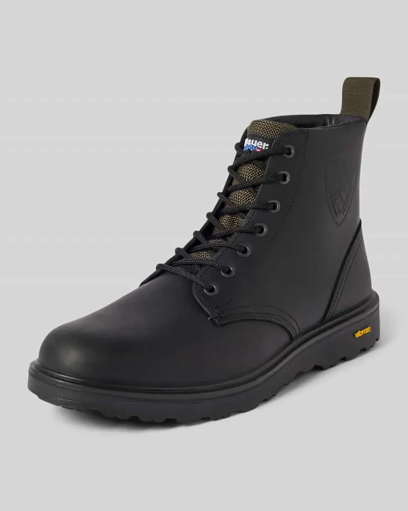 Blauer Schnürstiefel mit Label-Detail Modell 'GUANTANAMO 