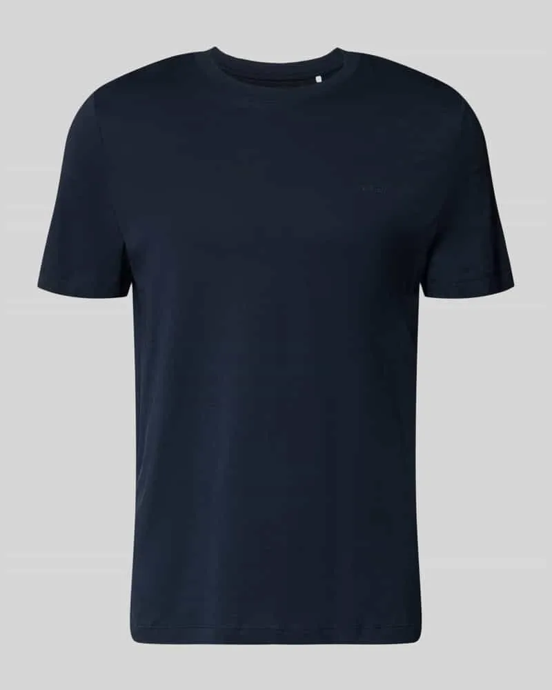 S.Oliver Regular Fit T-Shirt aus reiner Baumwolle Marine