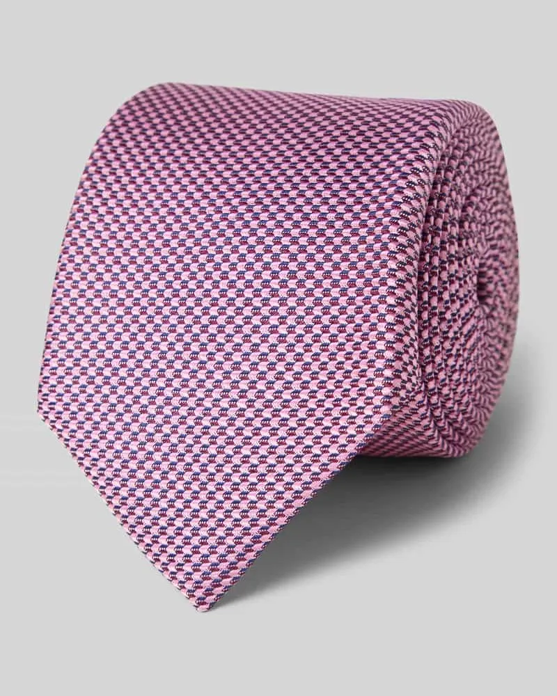 Monti Krawatte aus reiner Seide (7 cm Rosa