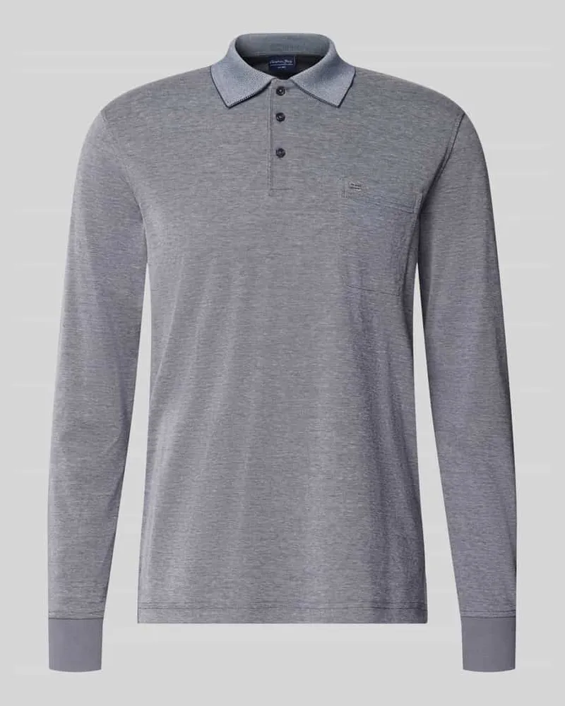 Christian Berg Regular Fit Poloshirt mit Baumwoll-Anteil Jeansblau