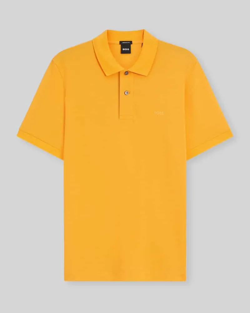 HUGO BOSS Regular Fit Poloshirt aus reiner Baumwolle Modell 'PALLAS Orange