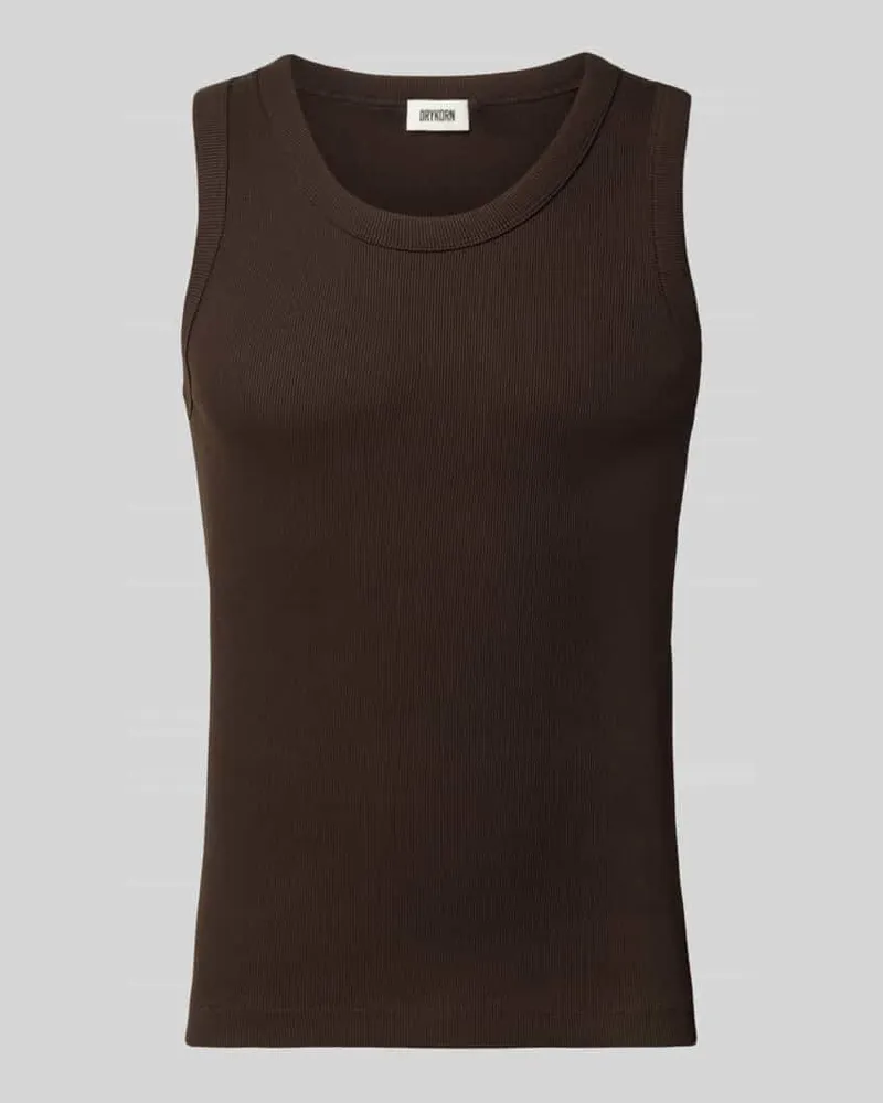Drykorn Tanktop in Ripp-Optik Modell 'Nathan Dunkelbraun