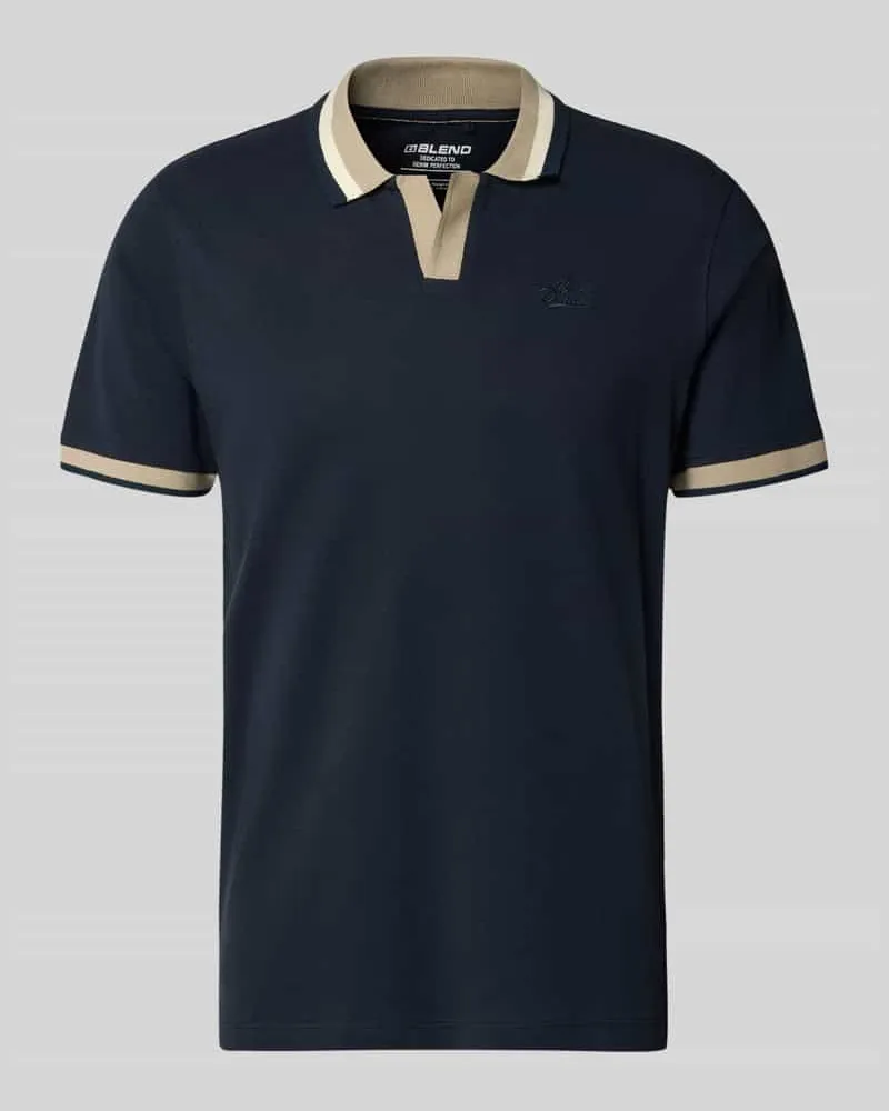 Blend Regular Fit Poloshirt mit Label-Stitching Modell 'EVO Marine