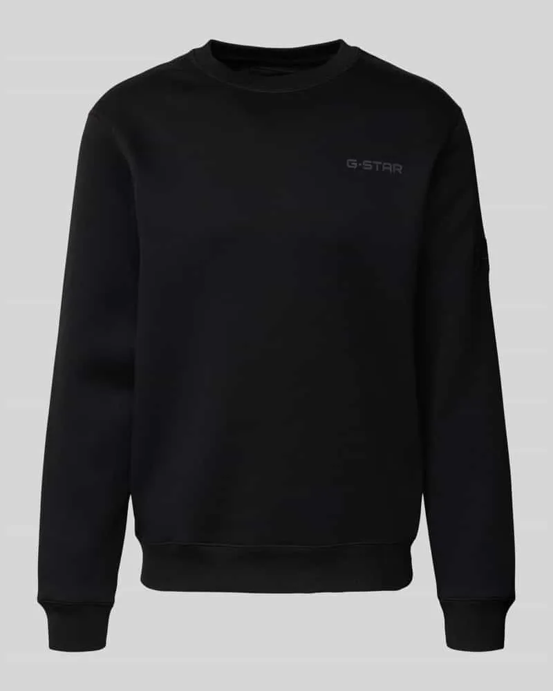 G-STAR RAW Sweatshirt mit Label-Print Black