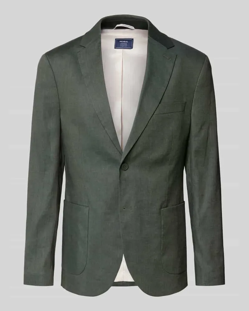 McNeal 2-Knopf-Sakko aus Leinenmix Oliv