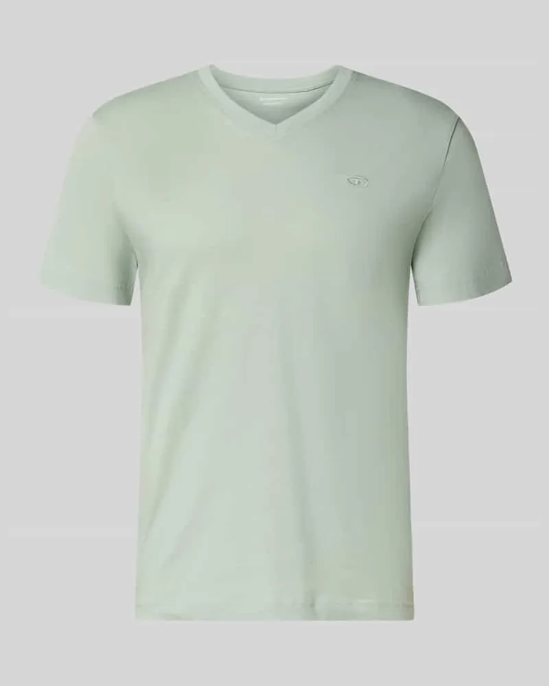 Tom Tailor Regular Fit T-Shirt aus reiner Baumwolle Lind