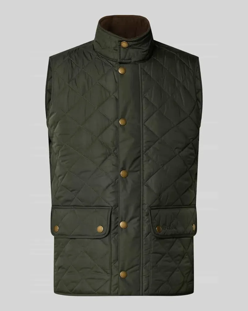 Barbour Slim Fit Weste mit Logo-Stitching Modell 'NEW LOWERDALE Dunkelgruen