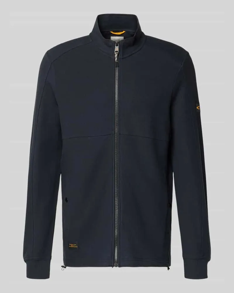 Camel Active Sweatjacke mit Stehkragen und Reißverschluss Marine