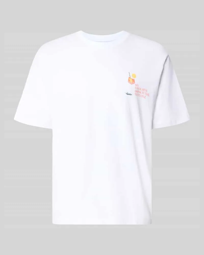 McNeal T-Shirt mit rückseitigem Motiv-Print Weiss