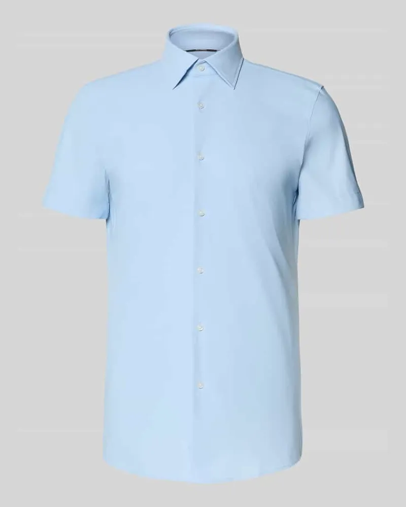HUGO BOSS Slim Fit Businesshemd mit kurzem Arm Modell 'P-HANK-K-SH-262 Bleu