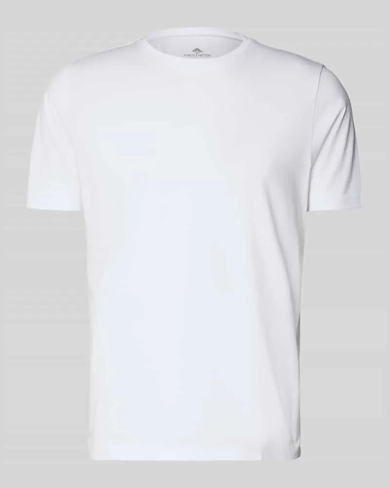 Fynch-Hatton T-Shirt mit Logo-Print Weiss