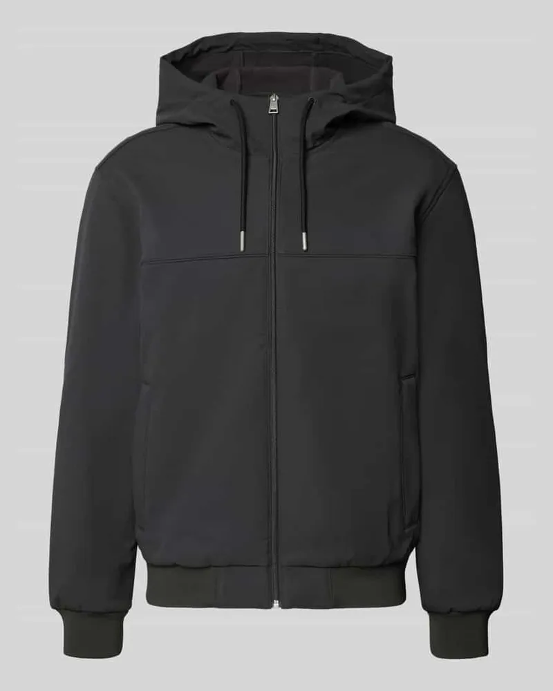 Tom Tailor Regular Fit Funktionsjacke mit Kapuze Anthrazit