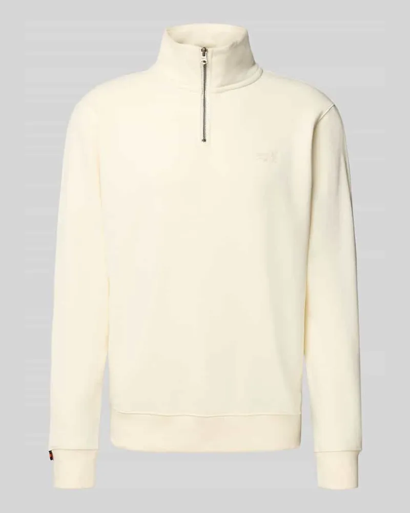 Superdry. Sweatshirt mit Troyer-Kragen und Logo-Stitching 