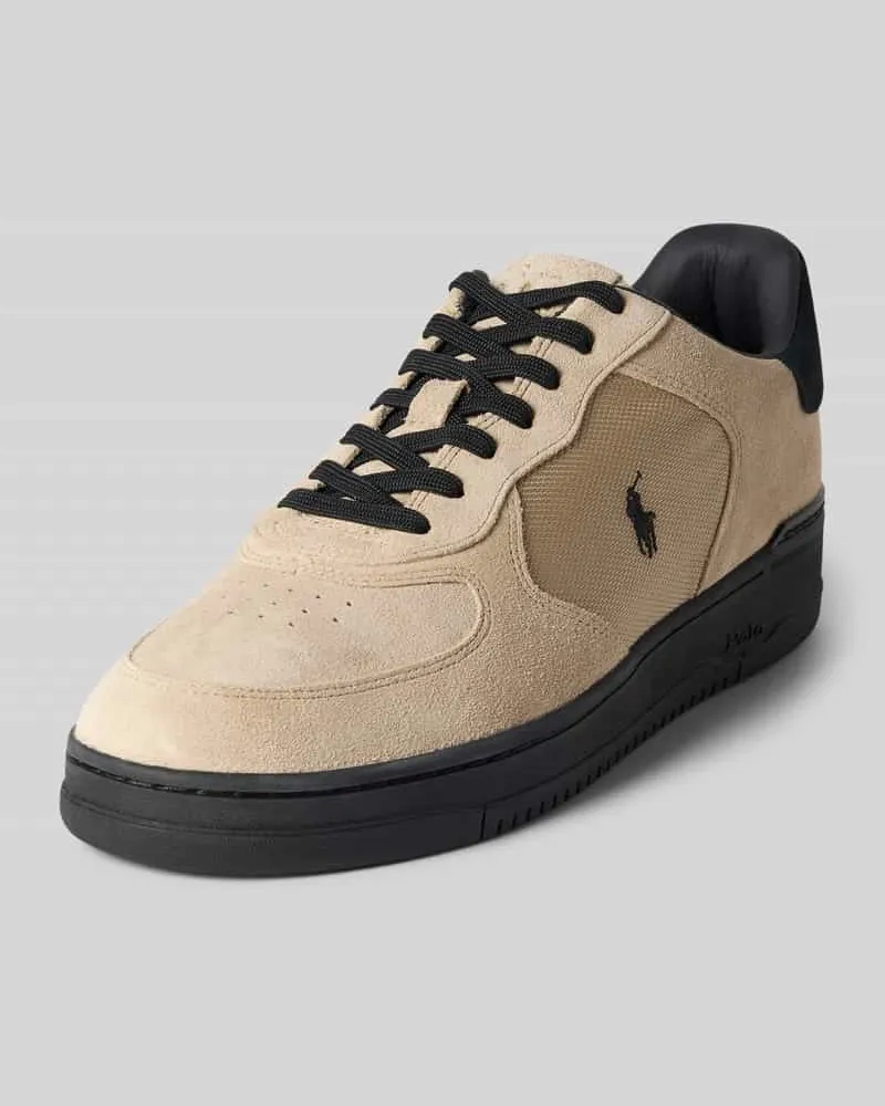 Ralph Lauren Sneaker aus reinem Leder mit Logo-Detail Black