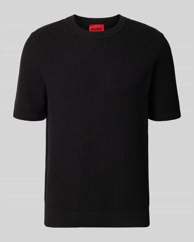 HUGO BOSS Regular Fit T-Shirt aus reiner Baumwolle Modell 'SAFFON Black