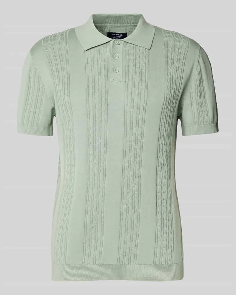 McNeal Regular Fit Poloshirt mit kurzer Knopfleiste 
