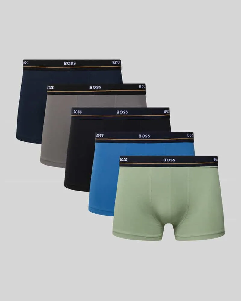 HUGO BOSS Trunks aus Baumwoll-Mix im 5er-Pack Modell 'ESSENTIAL Lind