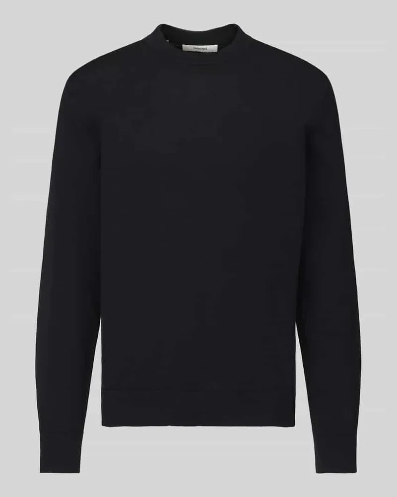 Selected Regular Fit Pullover aus reiner Baumwolle Modell 'TORINO Black