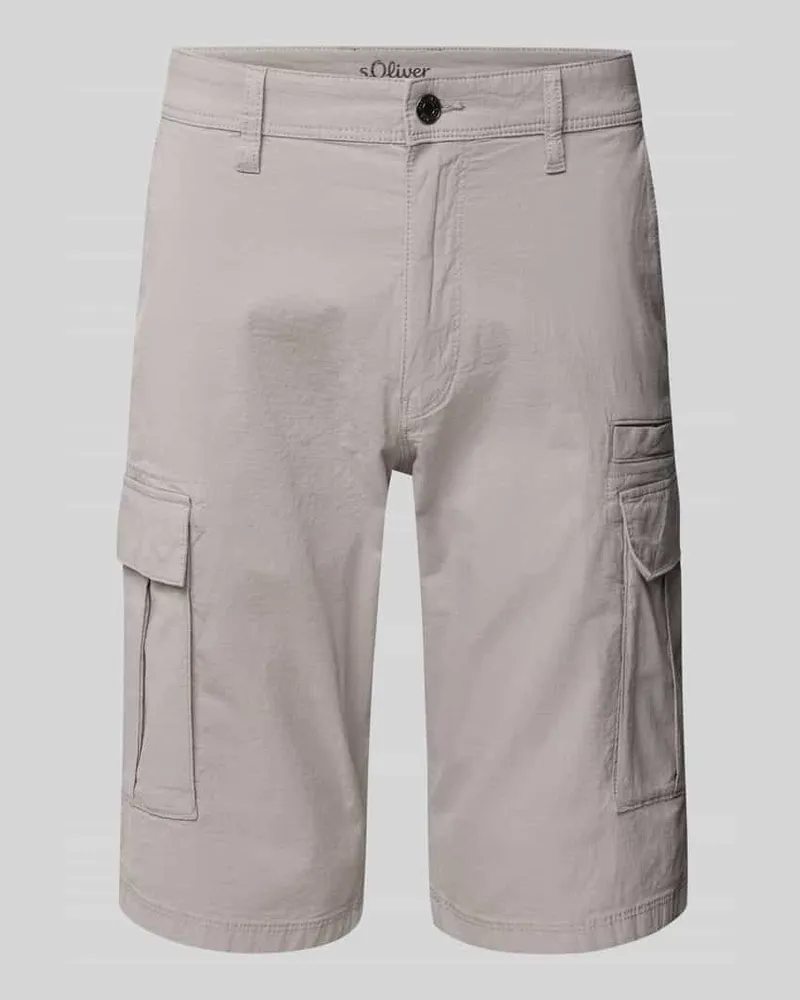 S.Oliver Relaxed Fit Cargo-Bermudas aus Baumwoll-Elasthan-Mix 