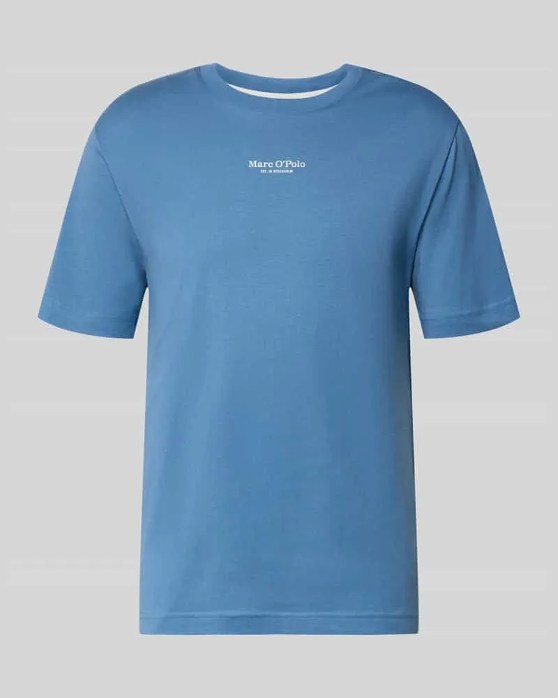 Marc O'Polo Regular Fit T-Shirt aus reiner Baumwolle Blau