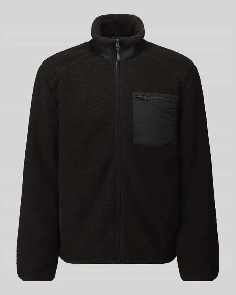 Only & Sons Regular Fit Teddy- / Webpelzjacke mit Stehkragen Modell 'DALLAS Black