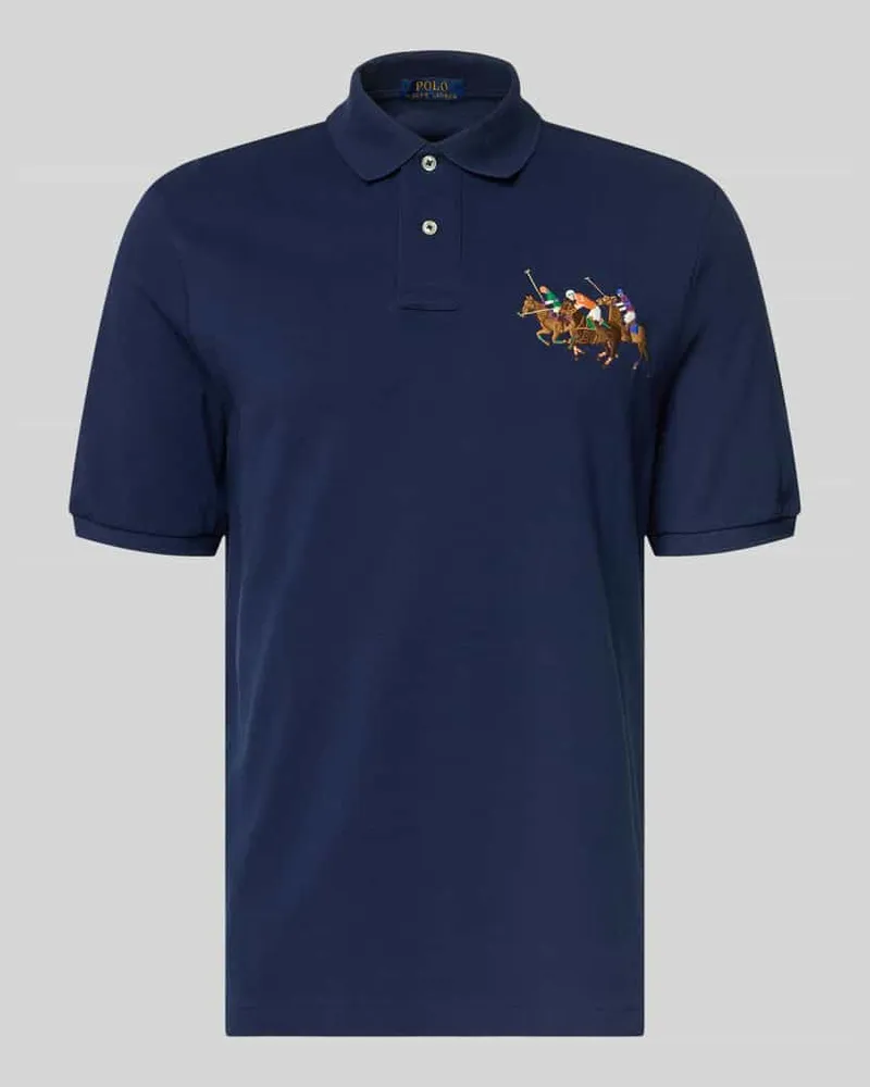Ralph Lauren Regular Fit Poloshirt aus reiner Baumwolle Marine