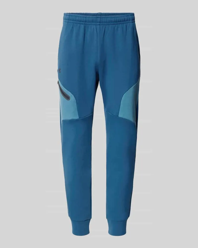 Under Armour Regular Fit Sweatpants mit Logo-Print Modell 'Unstoppable Blau