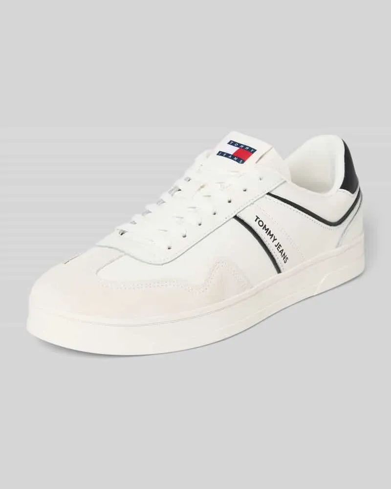 Tommy Hilfiger Ledersneaker mit Label-Details Modell 'THE GREENWICH Ecru