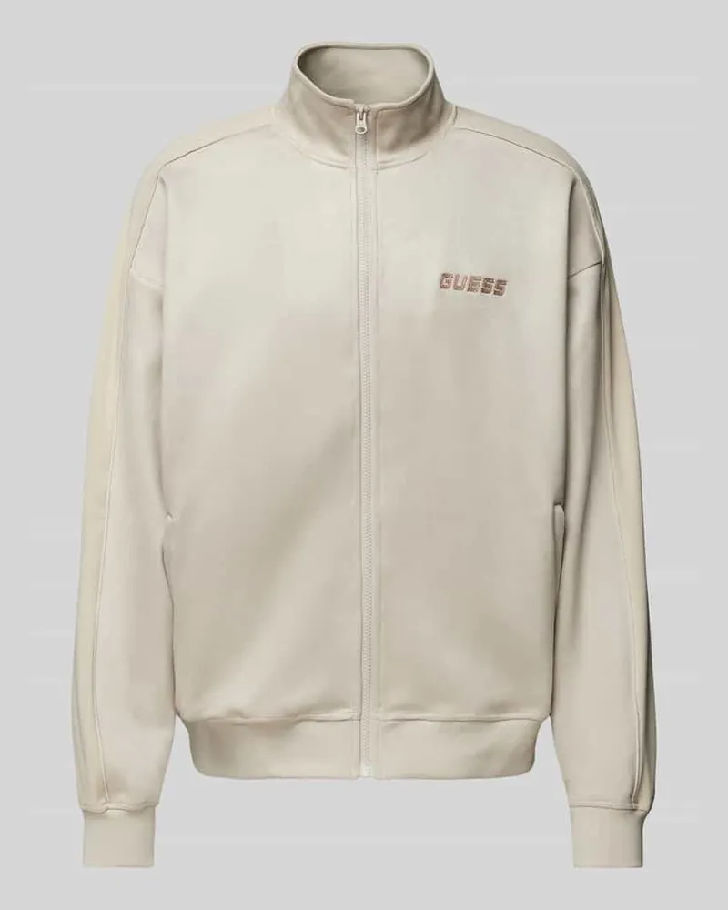 Guess Sweatjacke mit Label-Stitching Modell 'MOJO 
