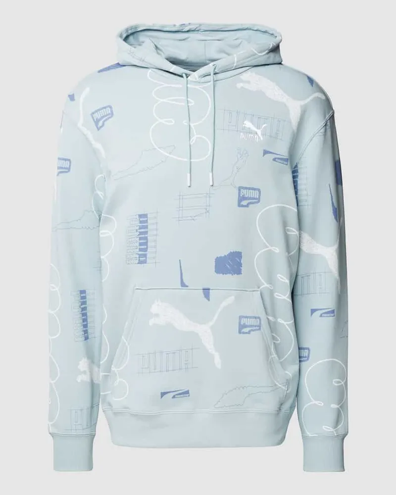 Puma Hoodie mit Allover-Label-Muster 