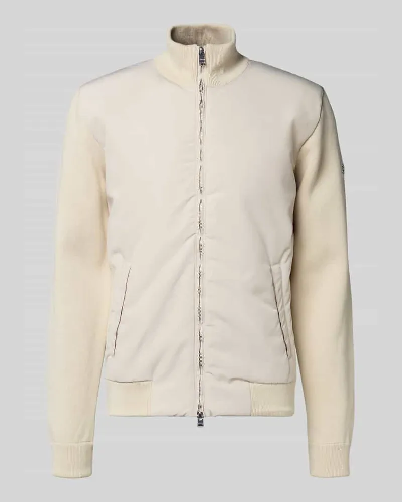 HUGO BOSS Regular Fit Strickjacke aus reiner Baumwolle Modell 'IBAIO Offwhite