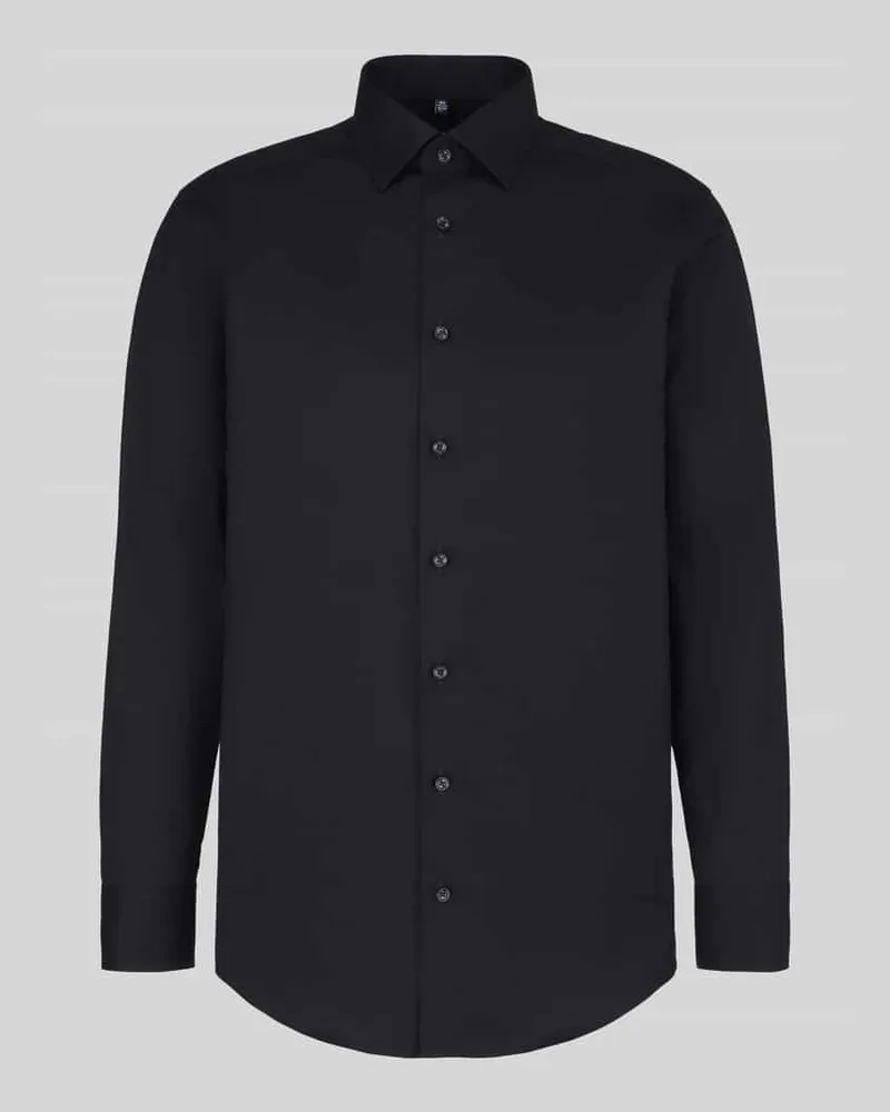 Olymp Regular Fit Businesshemd aus reiner Baumwolle Black