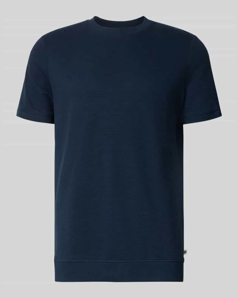 S.Oliver Regular Fit T-Shirt aus Baumwoll-Mix Marine