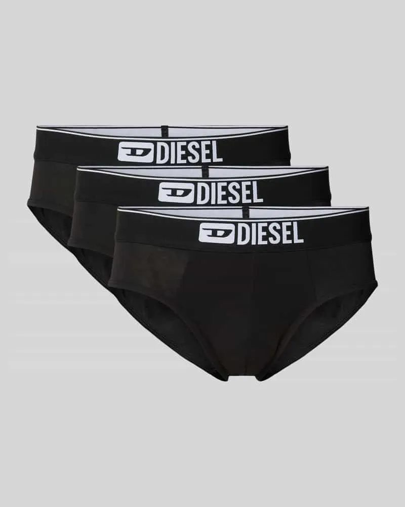 Diesel Slip mit elastischem Logo-Bund im 3er-Pack 