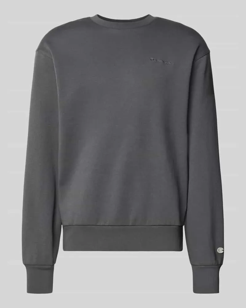 Champion Sweatshirt mit Label-Stitching Anthrazit