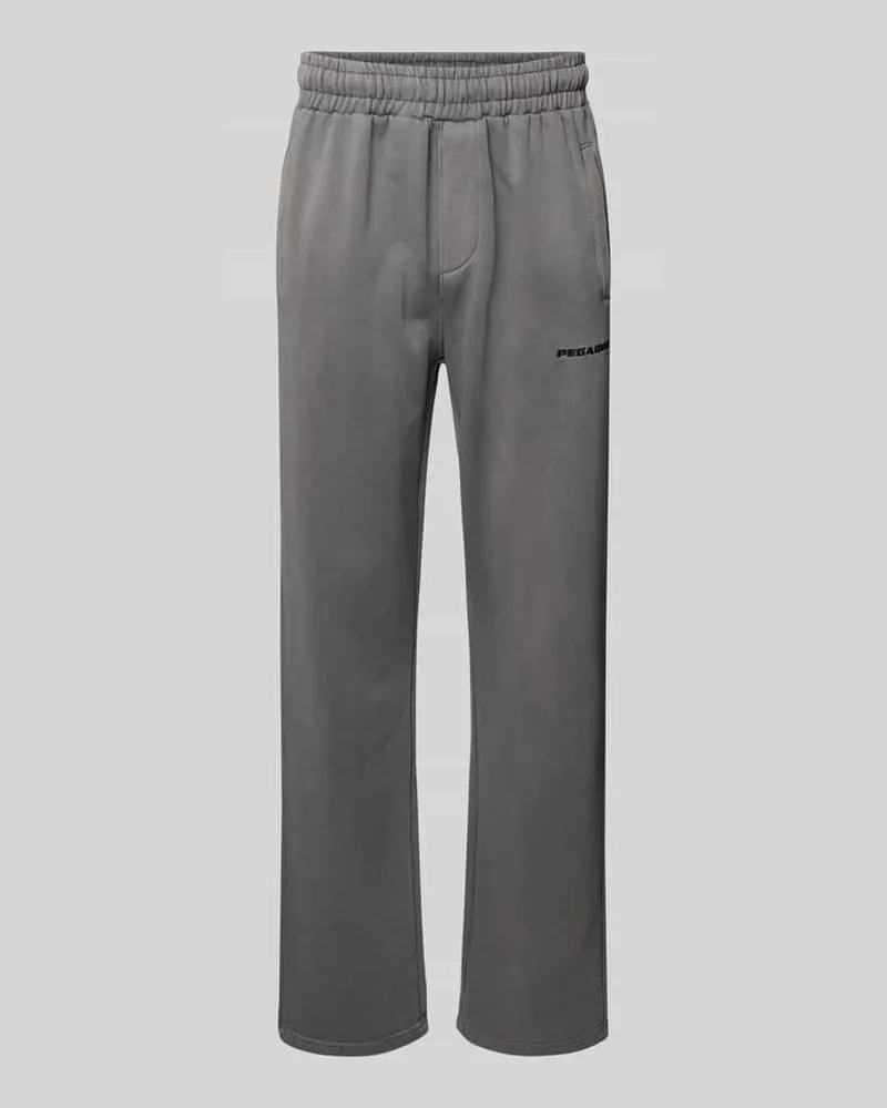 PEGADOR Sweatpants mit Label-Stitching und Eingrifftaschen 
