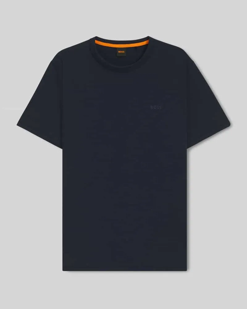 HUGO BOSS Regular Fit T-Shirt aus reiner Baumwolle Modell 'TEGOOD Marine