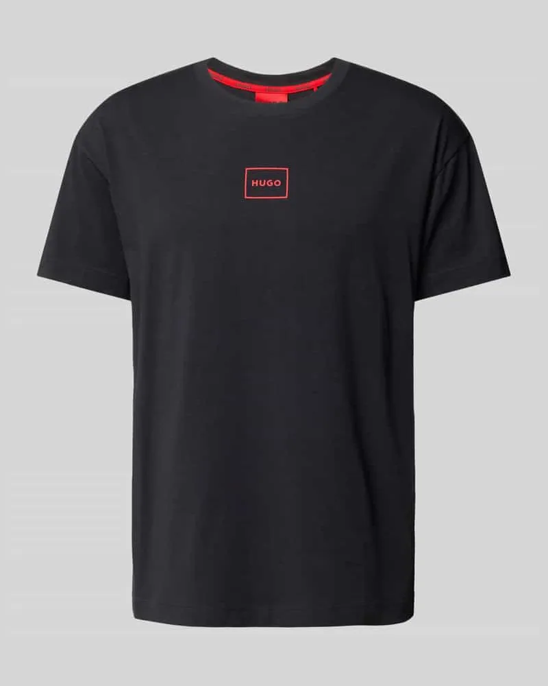 HUGO BOSS T-Shirt mit Label-Print Modell 'Laze 