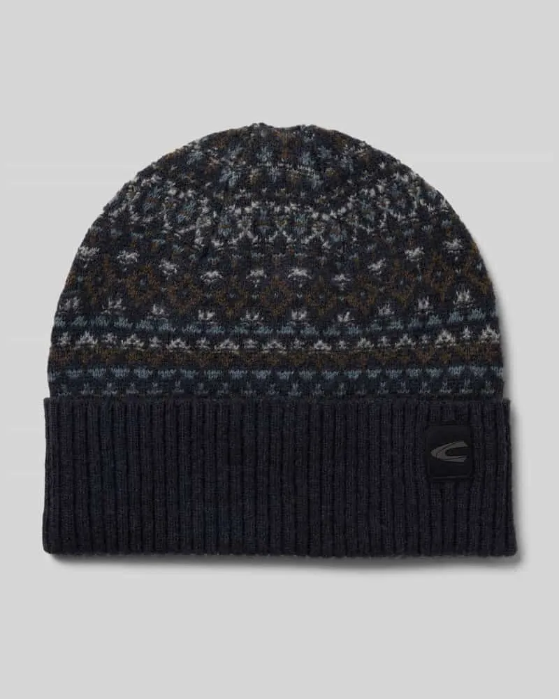 Camel Active Beanie mit Label-Detail Marine