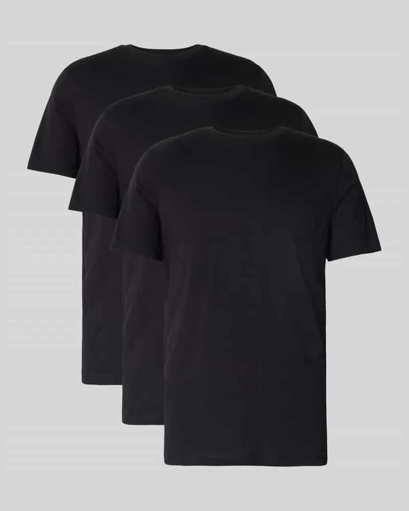 Selected Homme Regular Fit T-Shirt Set aus reiner Baumwolle im 3er-Pack 