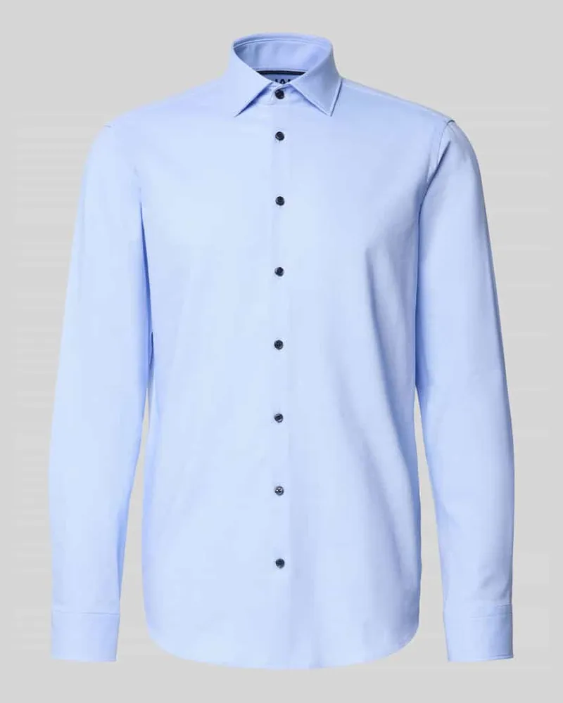 JAKE*S Regular Fit Business-Hemd mit Kentkragen Bleu