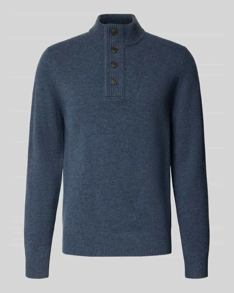 Barbour Troyer aus Wolle mit kurzer Knopfleiste Jeansblau