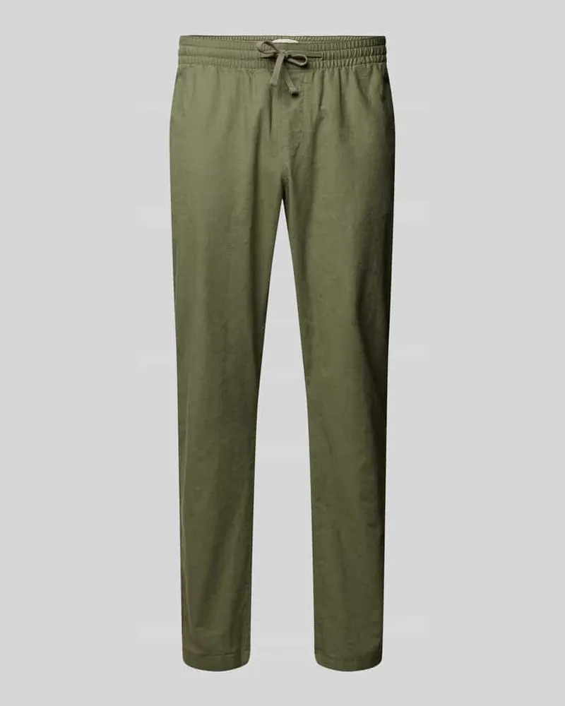 Tom Tailor Loose Fit Weite Hose aus Leinen-Baumwoll-Mix Modell 'LOOSE 