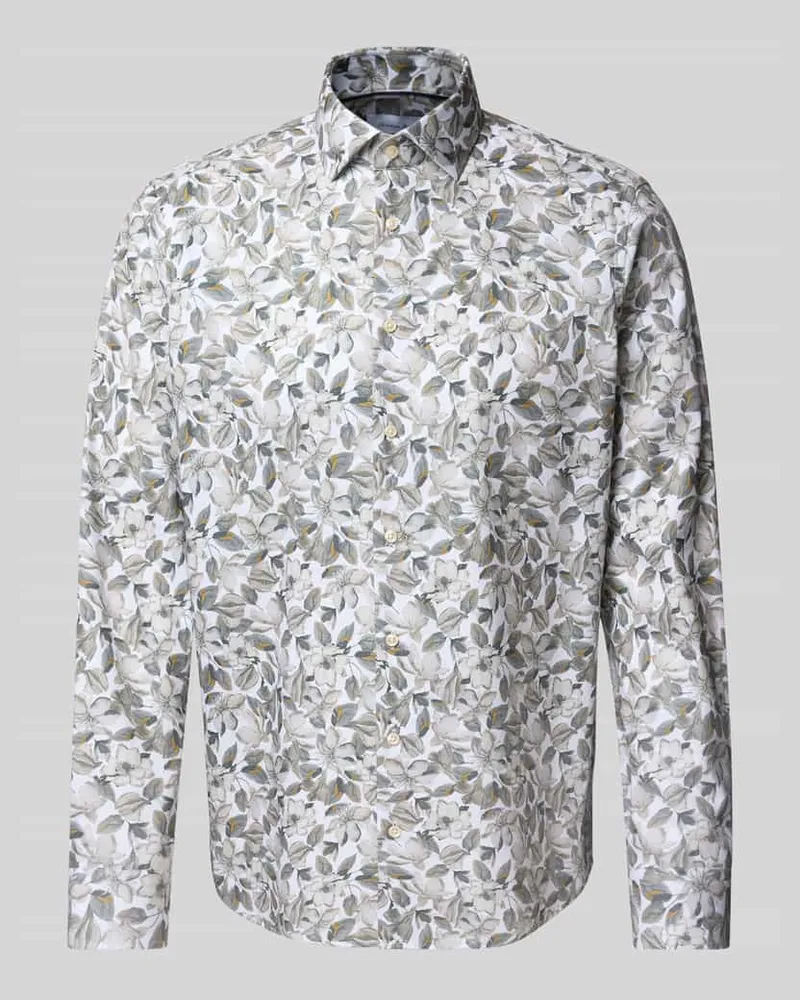 Christian Berg Regular Fit Freizeithemd mit floralem Allover-Print 