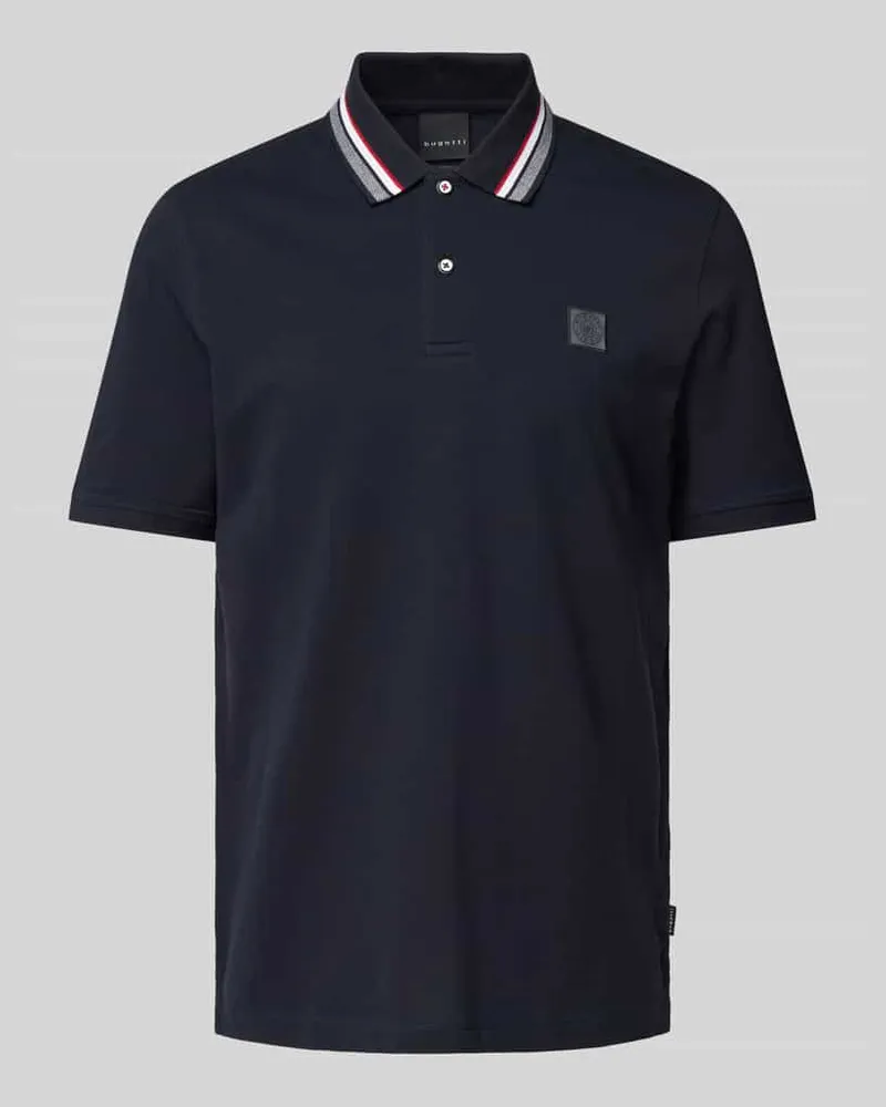 Bugatti Regular Fit Poloshirt mit Label-Badge 