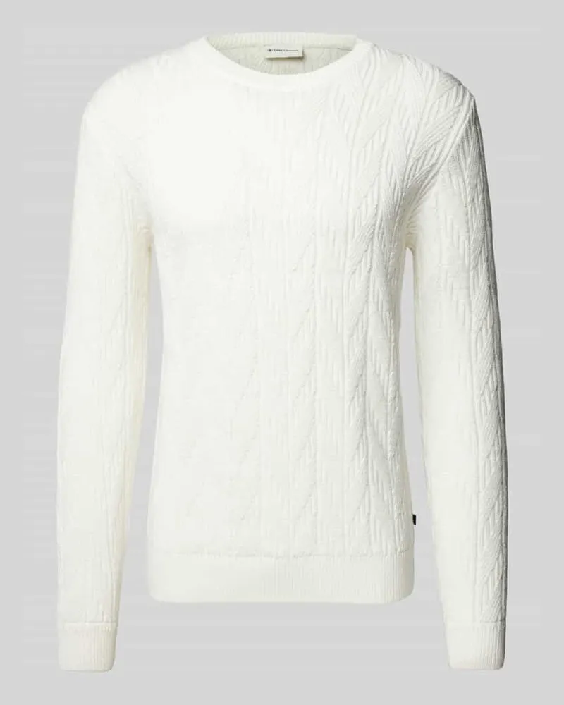 Tom Tailor Strickpullover mit Rundhalsausschnitt 