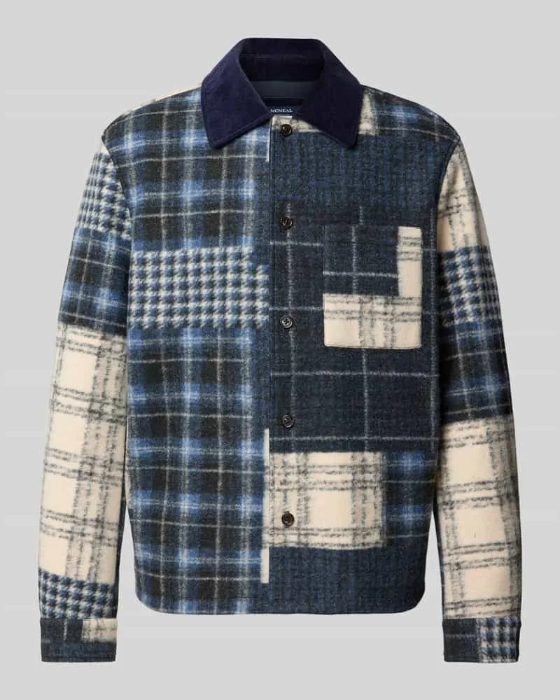 McNeal Regular Fit Hemdjacke mit Eingrifftaschen Dunkelblau