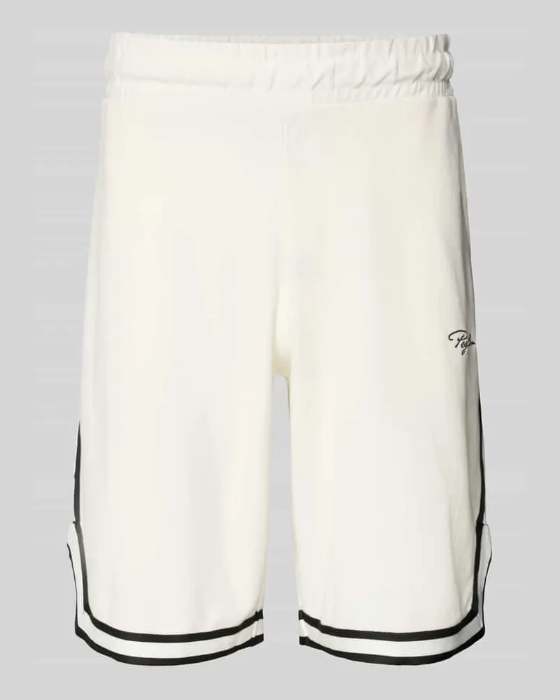 PEGADOR Shorts mit Logo-Stitching Modell 'Signar Offwhite